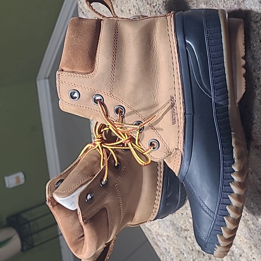 Sorel Cheyanne II Lace Boots - Tan Leather Size 8 - Picture 6 of 12